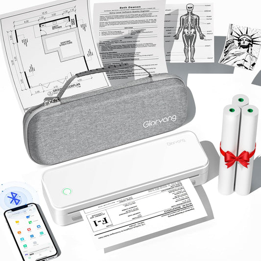 Inkless Portable Printer for Travel - Wireless Thermal Printer