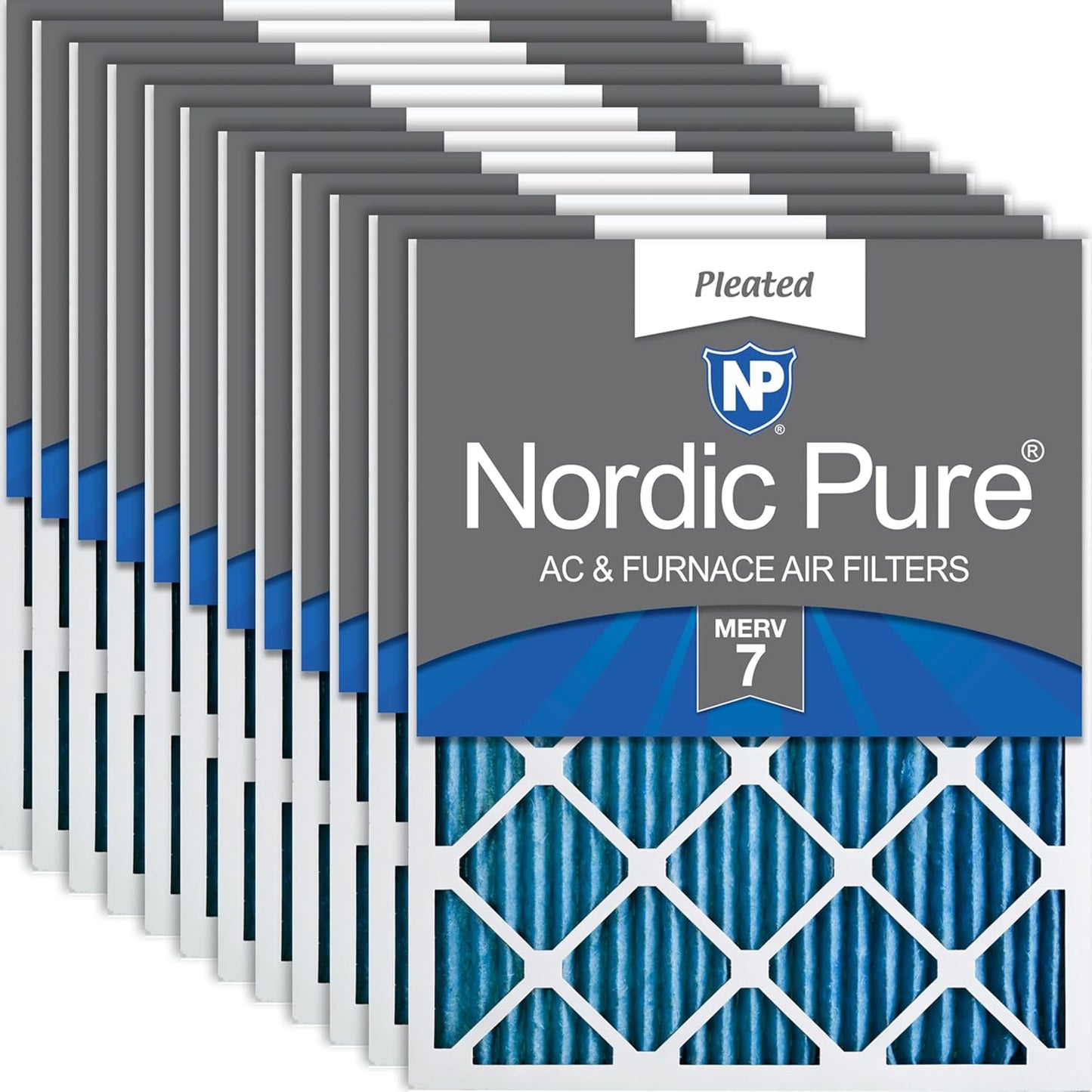 Nordic Pure 16x25x1 Pleated MERV 7 Air Filters for Clean Air