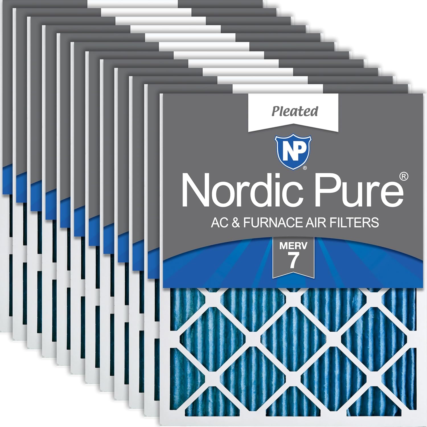 Nordic Pure 16x25x1 Pleated MERV 7 Air Filters for Clean Air