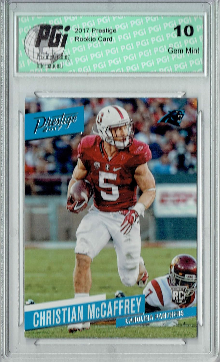 Christian McCaffrey 2017 Prestige #215 Rookie Card PGI 10 Review