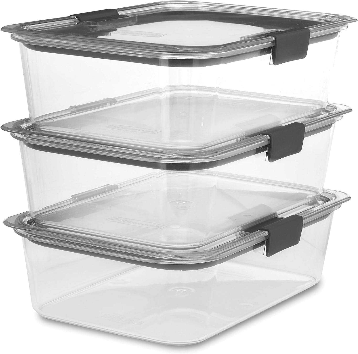 Rubbermaid Brilliance Food Storage Container Set, 9.6 Cup Clear