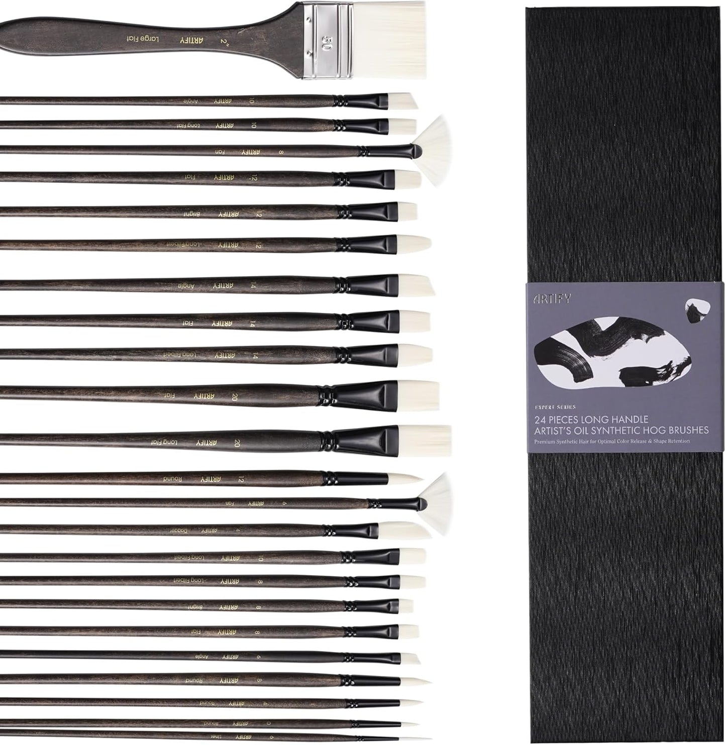 ARTIFY Artists' Oil Synthetic Hog Hair Paint Brush Set Review