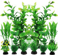 Green Aquarium Plants 10pcs Set - Soft Plastic Fish Tank Decor