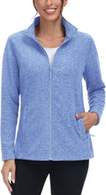 Women's Full Zip Fleece Jacket Lightweight Warm Coat - Soft