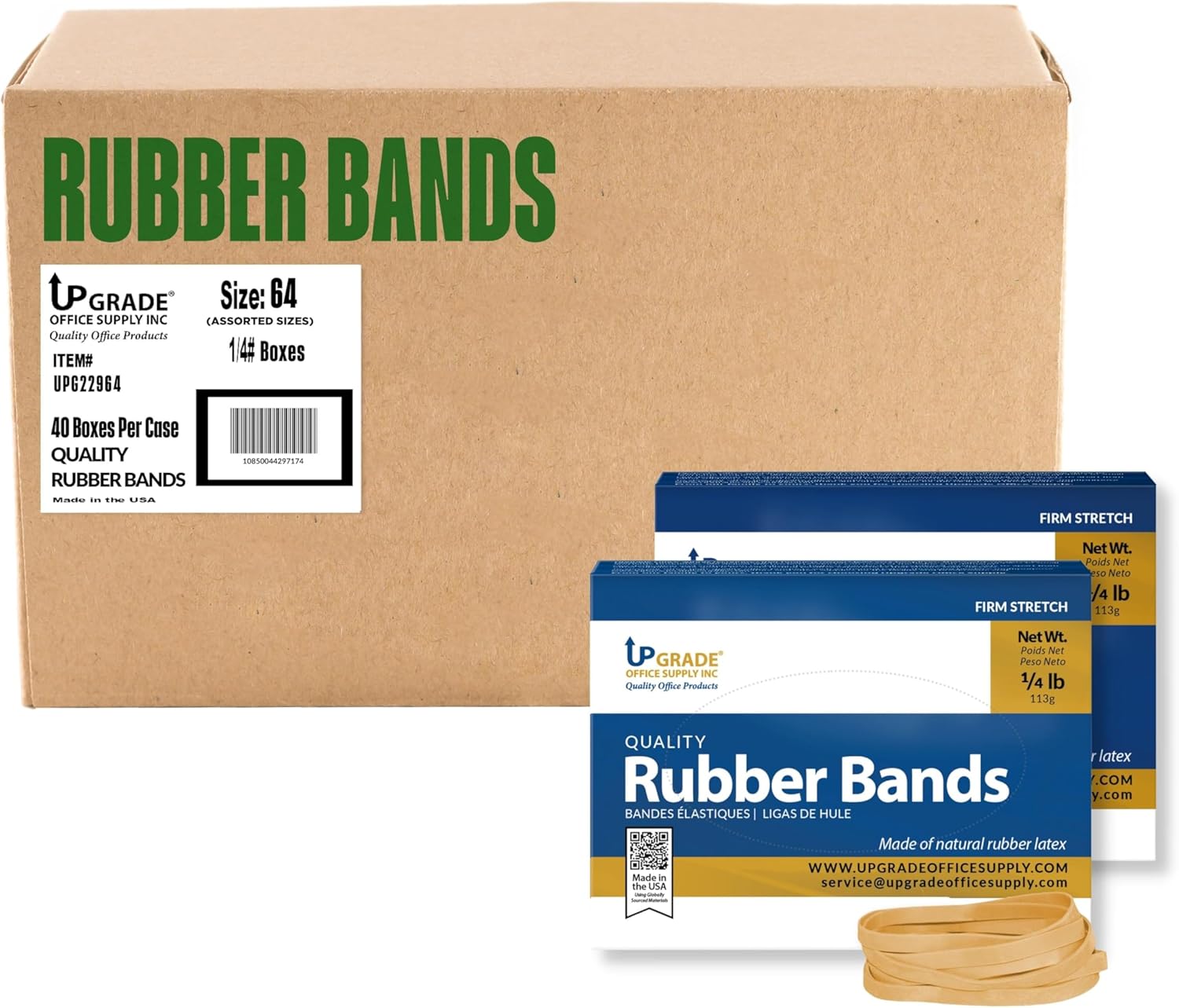 Upgrade Office Supply Rubber Bands Size #64 for Bulk Use