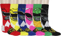 Power Rangers Inspired Men's Socks 6-Pack, Size 6-12