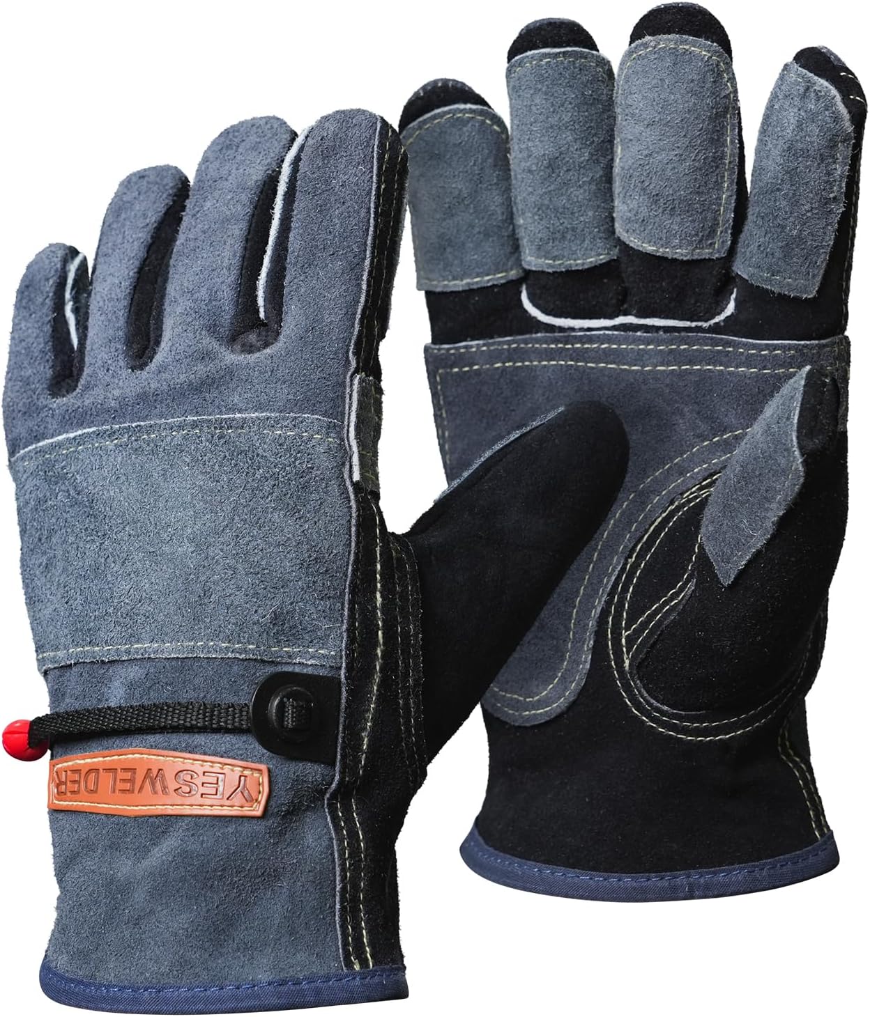 YESWELDER Cowhide Leather Work Gloves - Grippy & Durable