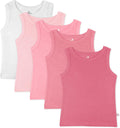 Baby-Girls Organic Cotton 5-Pack Sleeveless Tank Tops - Soft Set