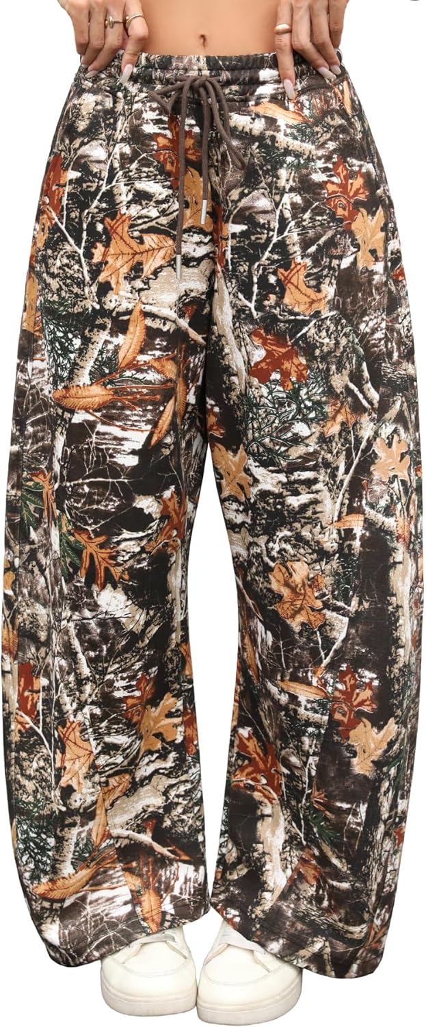 ELLEVEN Women's Y2K Wide Leg Sweatpants for Stylish Comfort