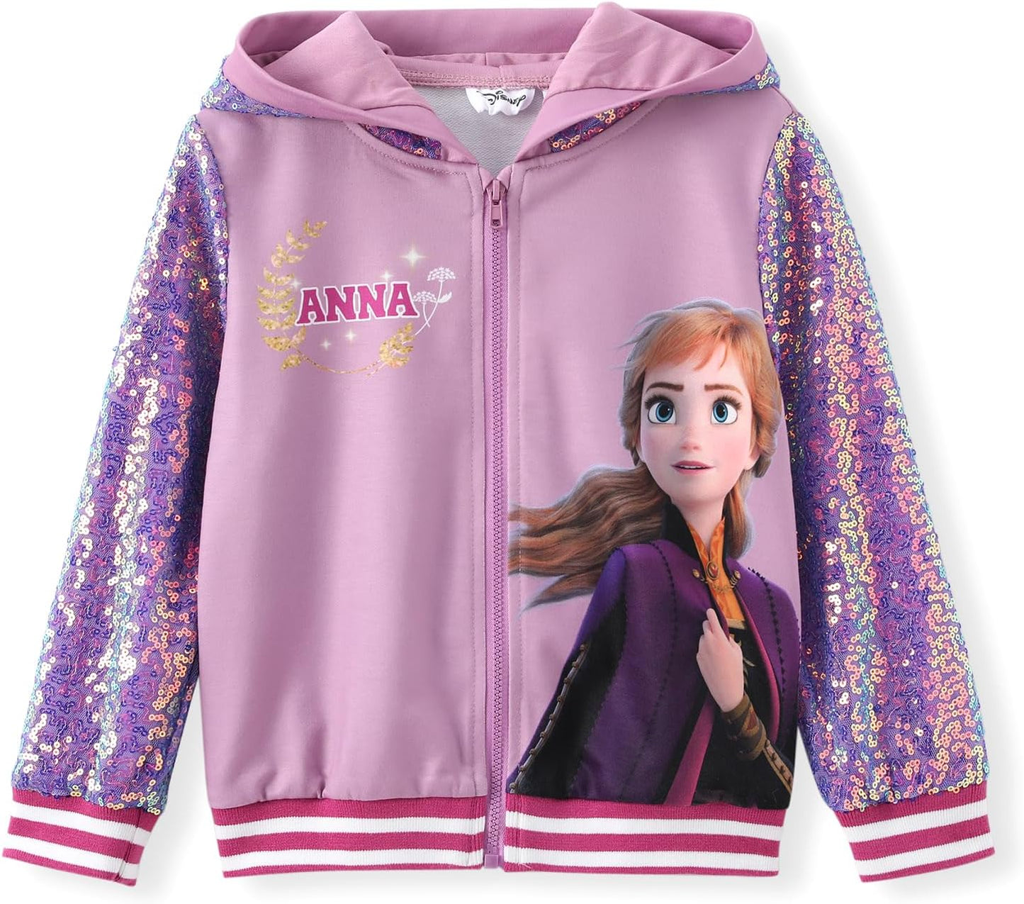 Disney Frozen Elsa Toddler Girl Jacket with Sequin Hoodie