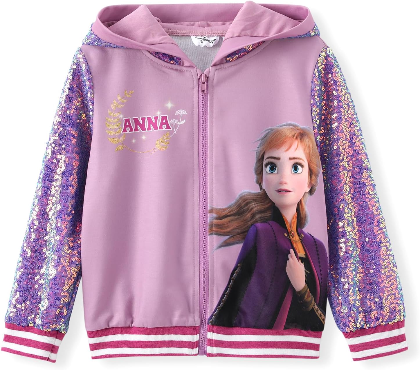 Disney Frozen Elsa Toddler Girl Jacket with Sequin Hoodie