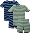 Baby Boys Girls Stripe Pajama Set - Ribbed Viscose Rayon Comfort
