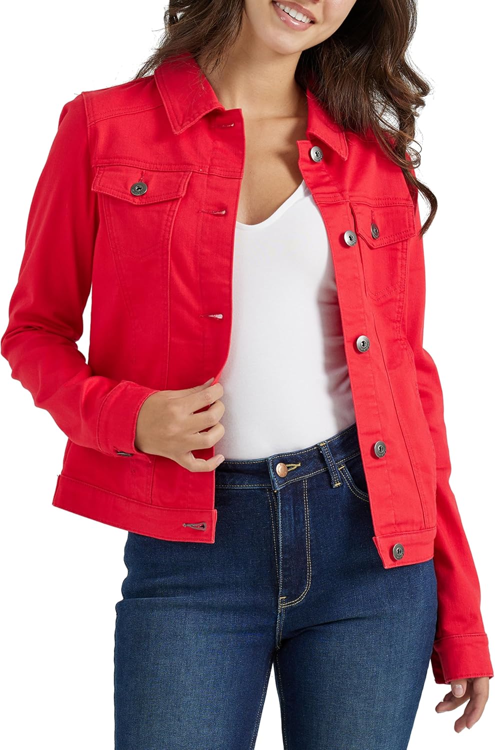Wrangler Authentics Womens Stretch Denim Jacket for All Occasions