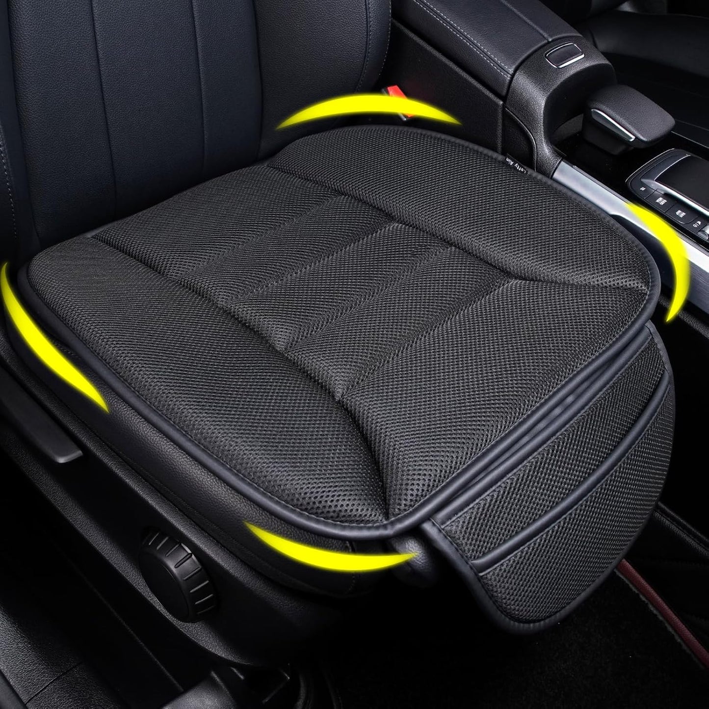 Premium Car Seat Cushion with Comfort Memory Foam & Non-Slip Bottom
