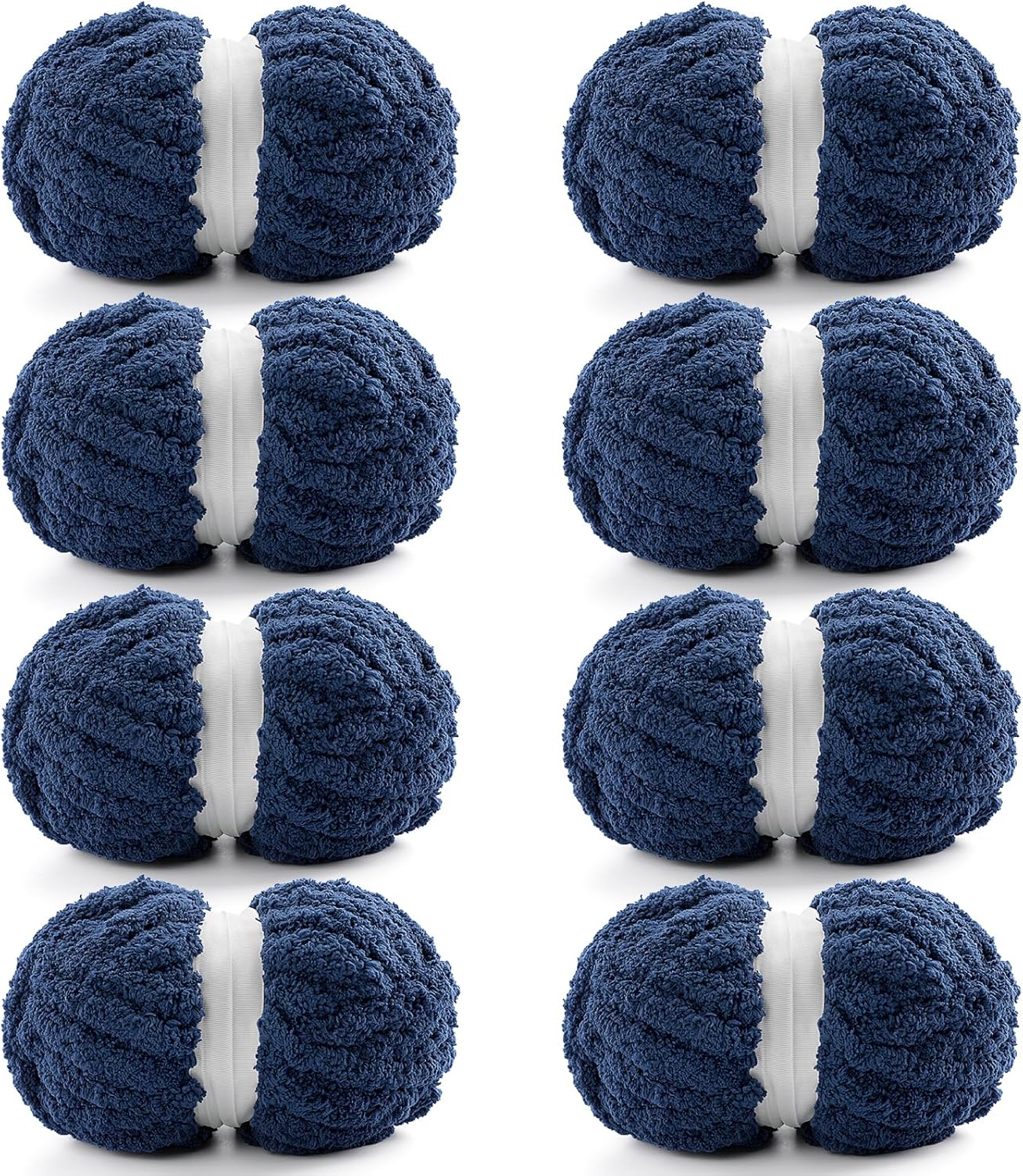 8 Pack Chunky Yarn for Crocheting - Soft Thick Chenille Yarn