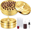 Holy Communion Trays with Lid and 100 Disposable Cups - Golden
