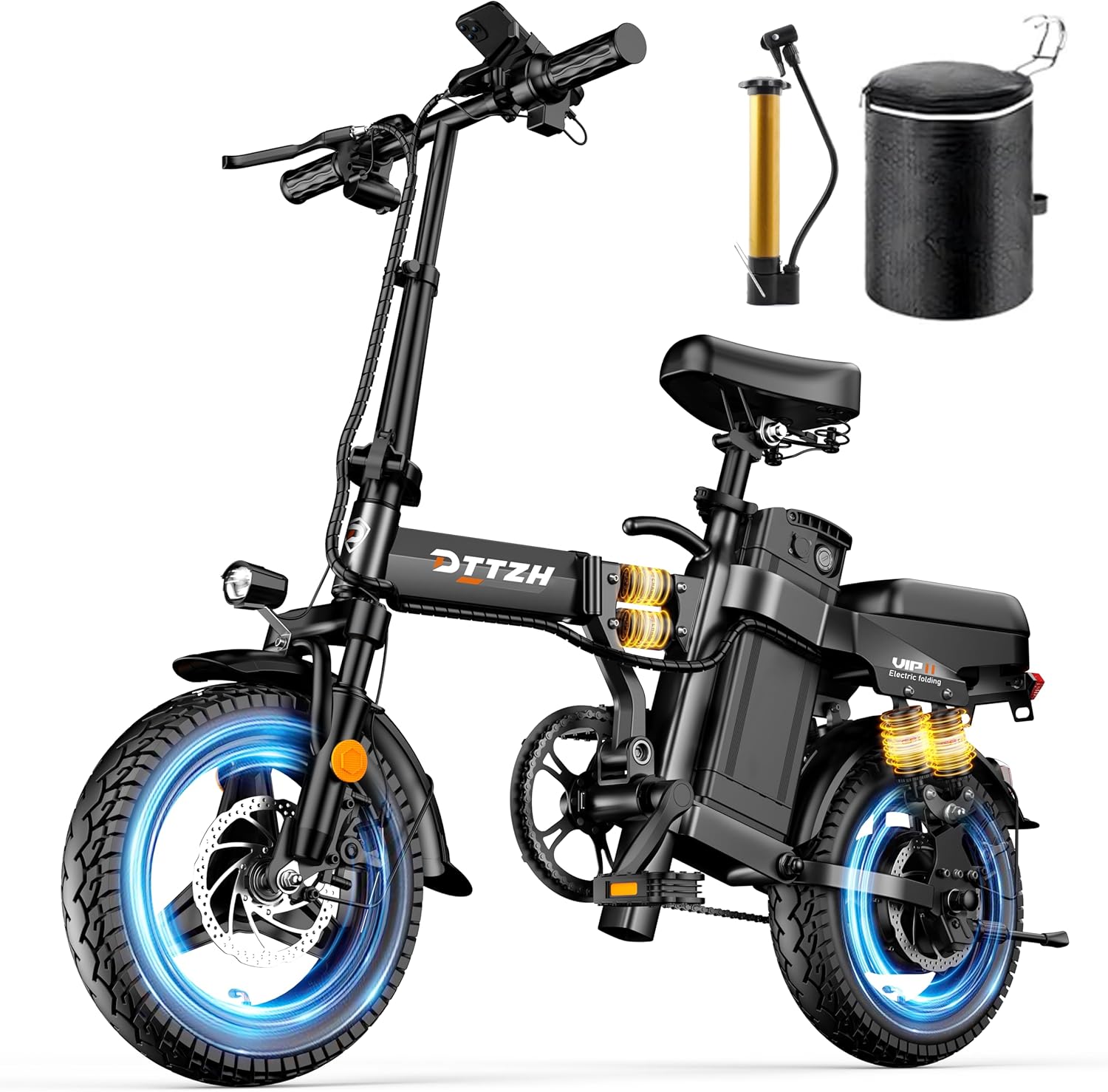 A12 Foldable Ebike for Adults with Keyless Ignition and Range