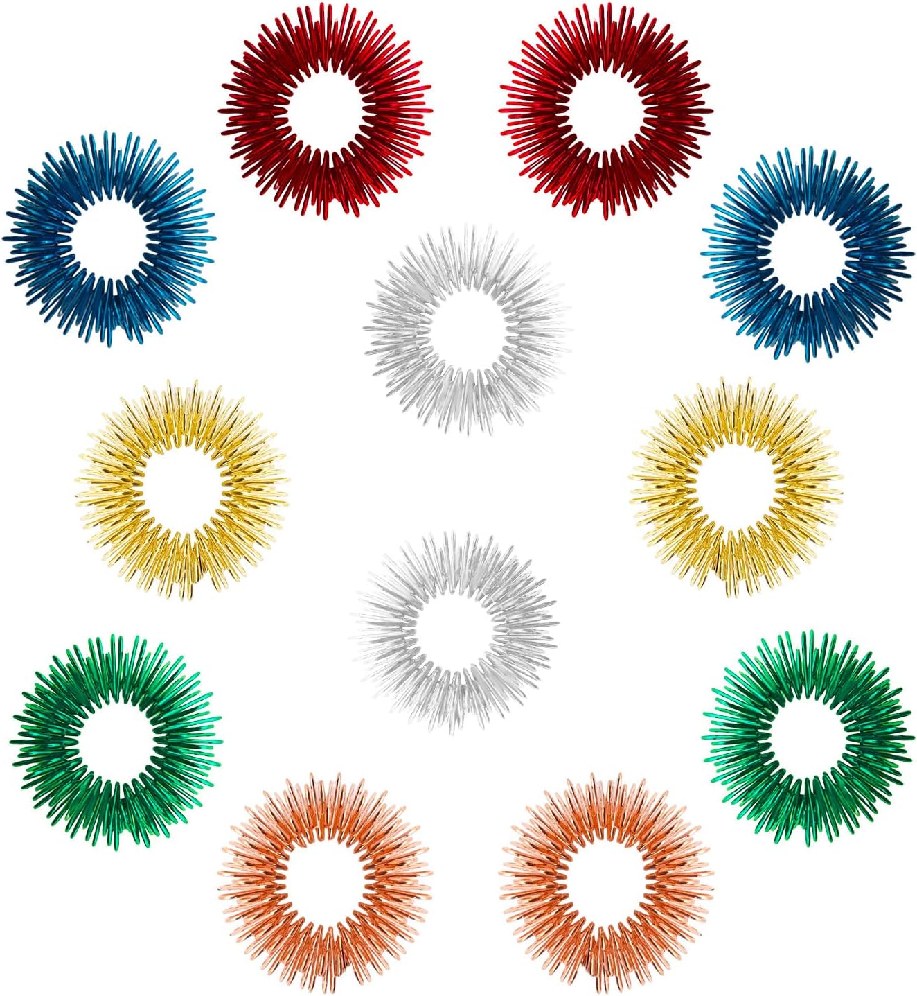 12pc Fidget Rings Set - Silent Stress Relief - LLMSIX