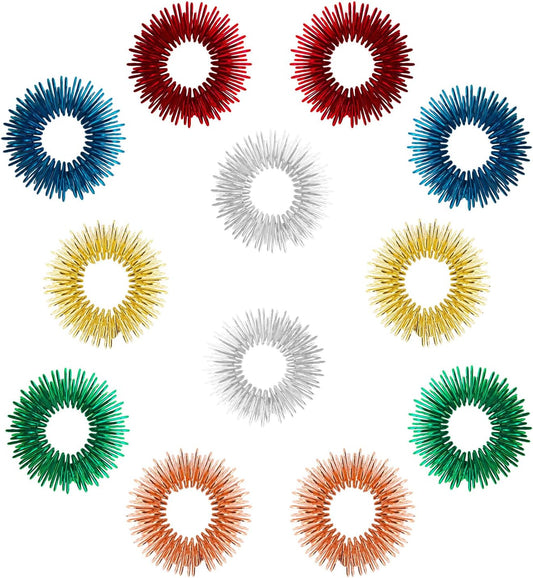 12pc Fidget Rings Set - Silent Stress Relief - LLMSIX