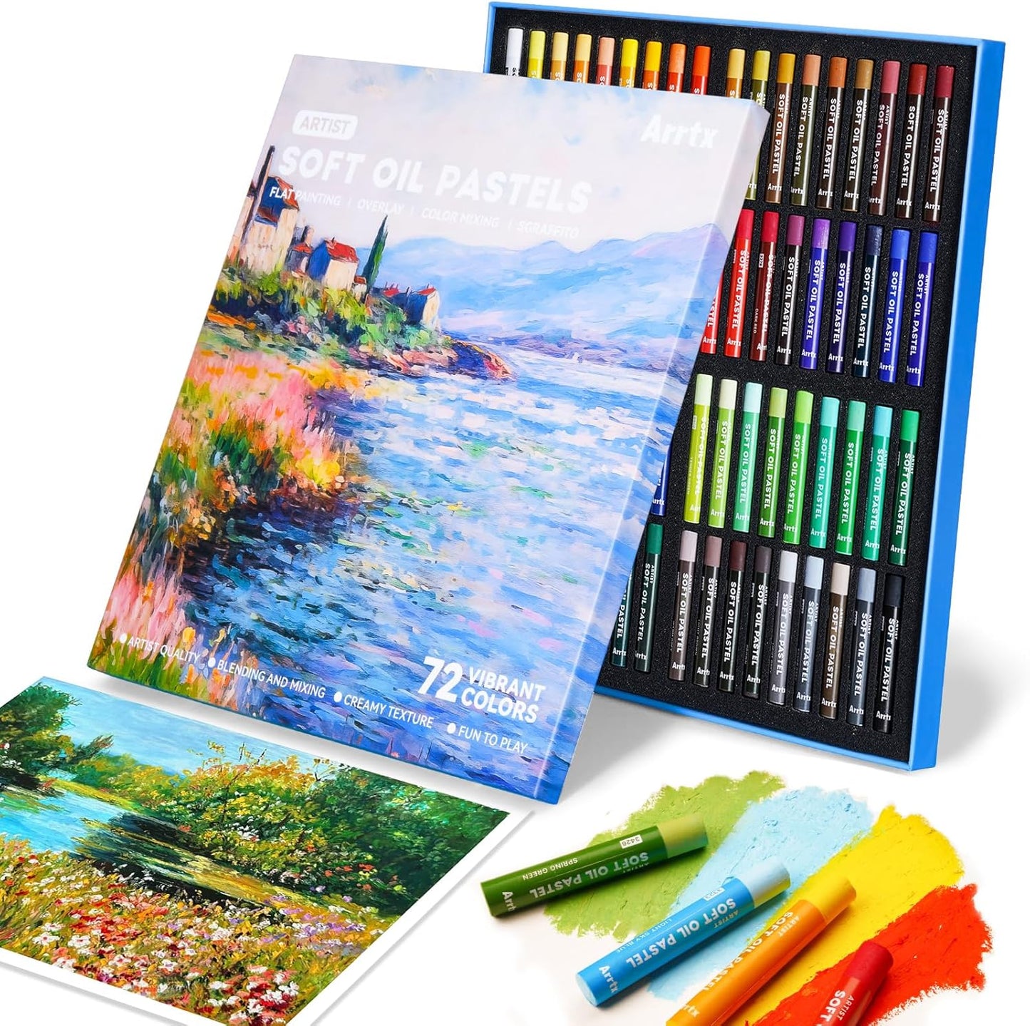 Arrtx Oil Pastels for Artists - 72 Vibrant Colors for All
