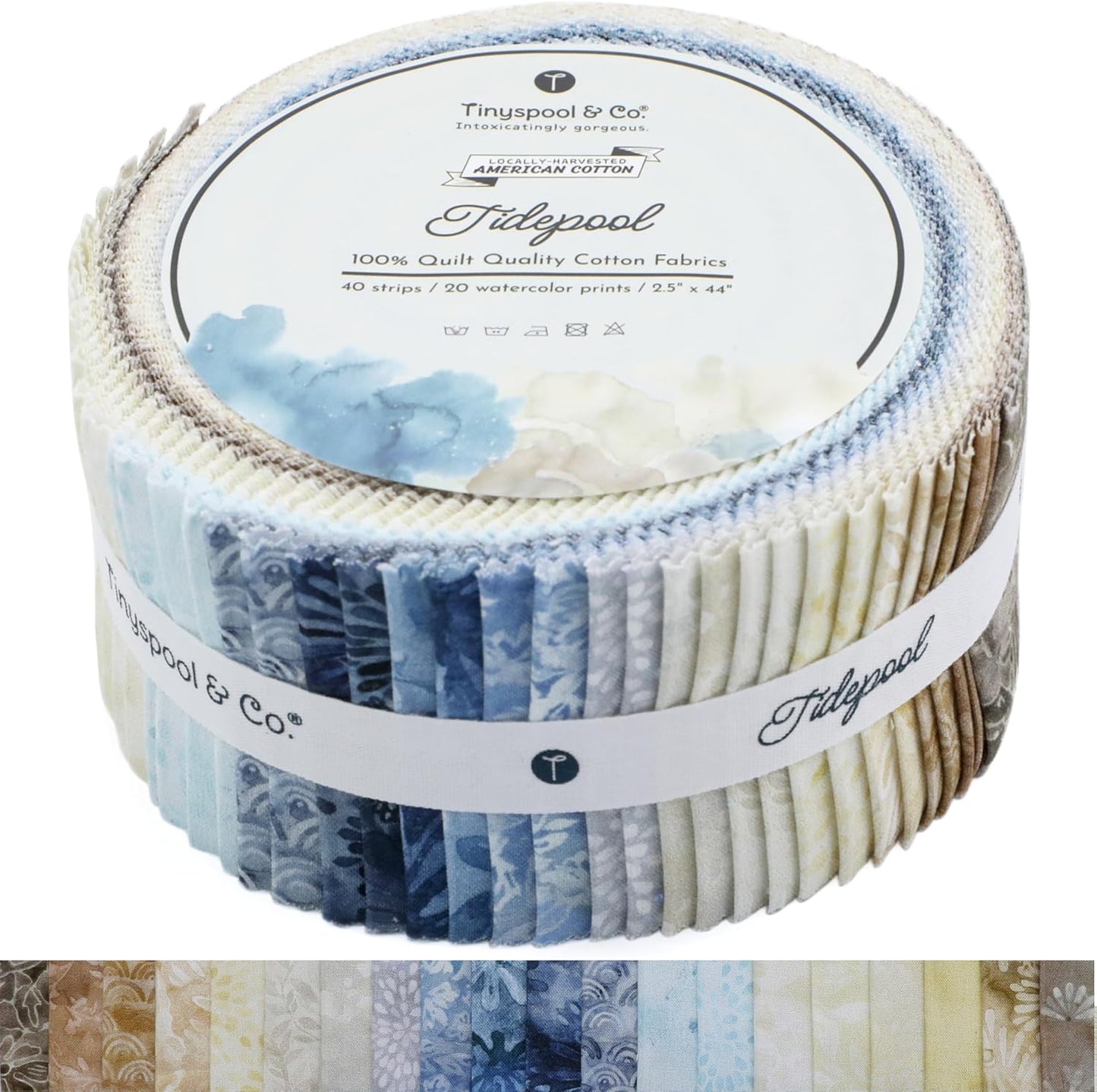 Tinyspool Jelly Roll Fabric Strips for Quilting and Crafting
