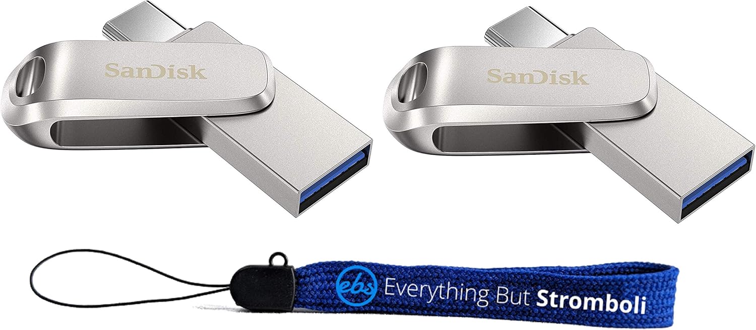 SanDisk 128GB Flash Drive Bundle - Ultra Dual Drive Luxe USB