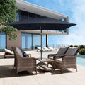 6.5ftx10ft Rectangular Patio Umbrella - Large Market Umbrella