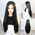 136 Long Straight Synthetic Lace Front Wig for Women - Natural Middle