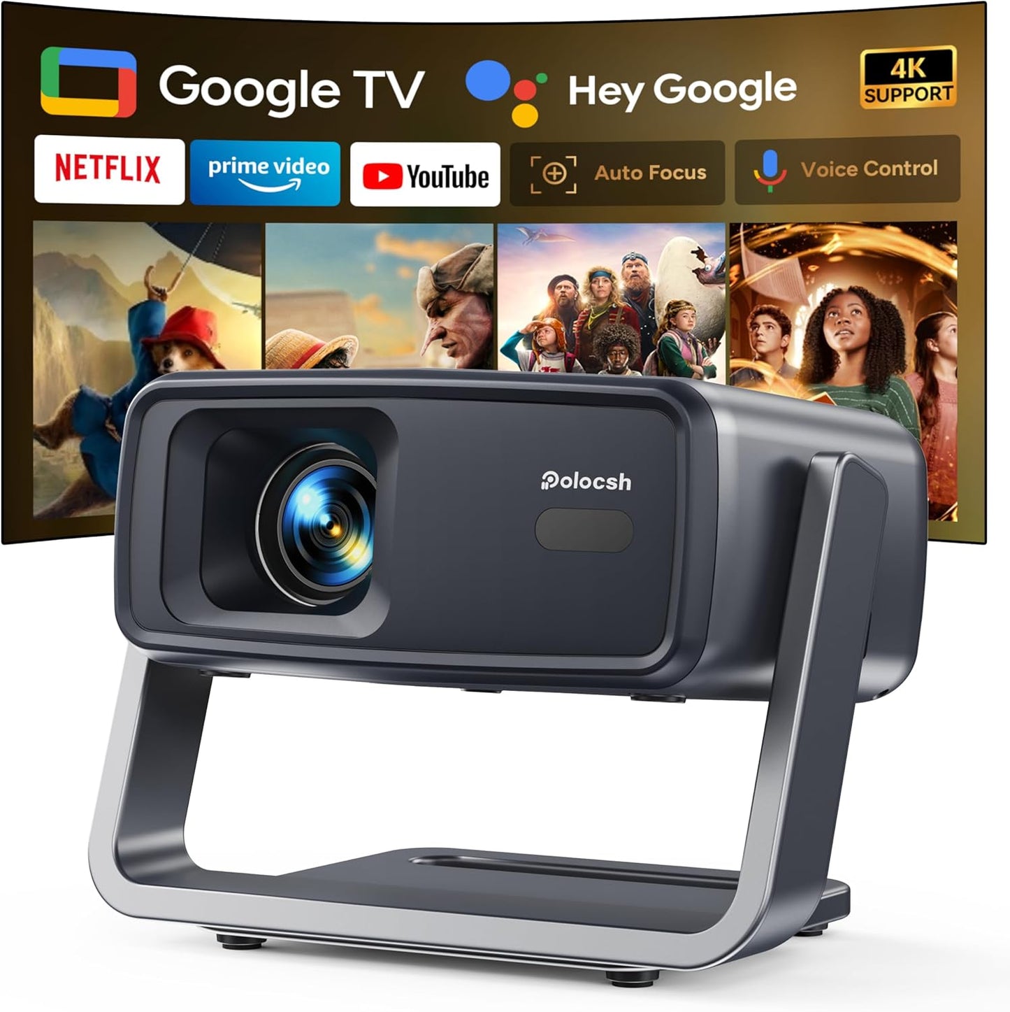 4K Projector with WiFi and Bluetooth for Home Theater Fun