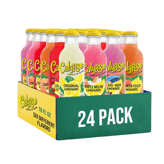 Calypso Lemonade Variety Pack: 6 Fruity Flavors in Glass Bottles