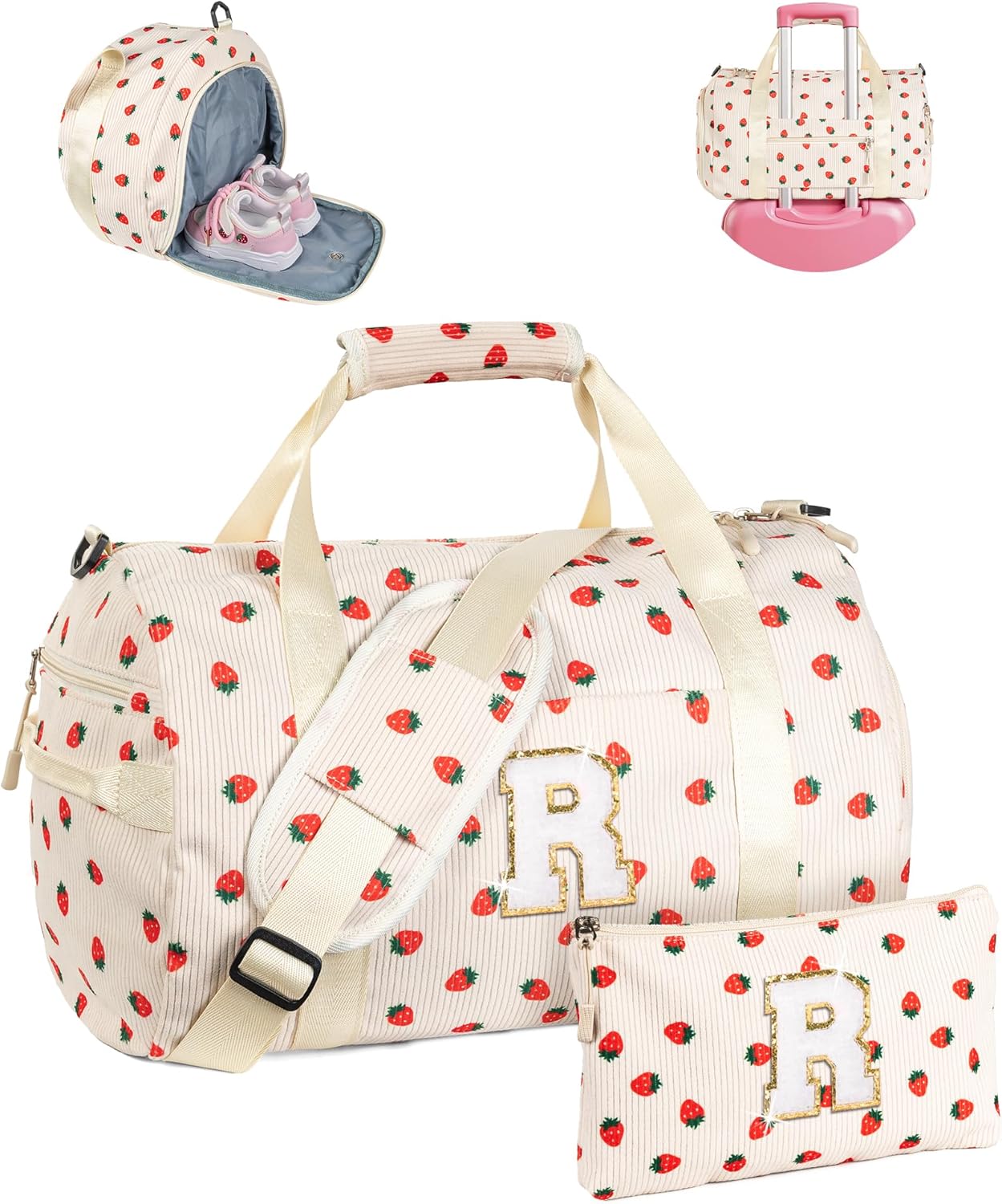 Dance Duffle Bags for Girl - Personalized Gym Bag with Pouch