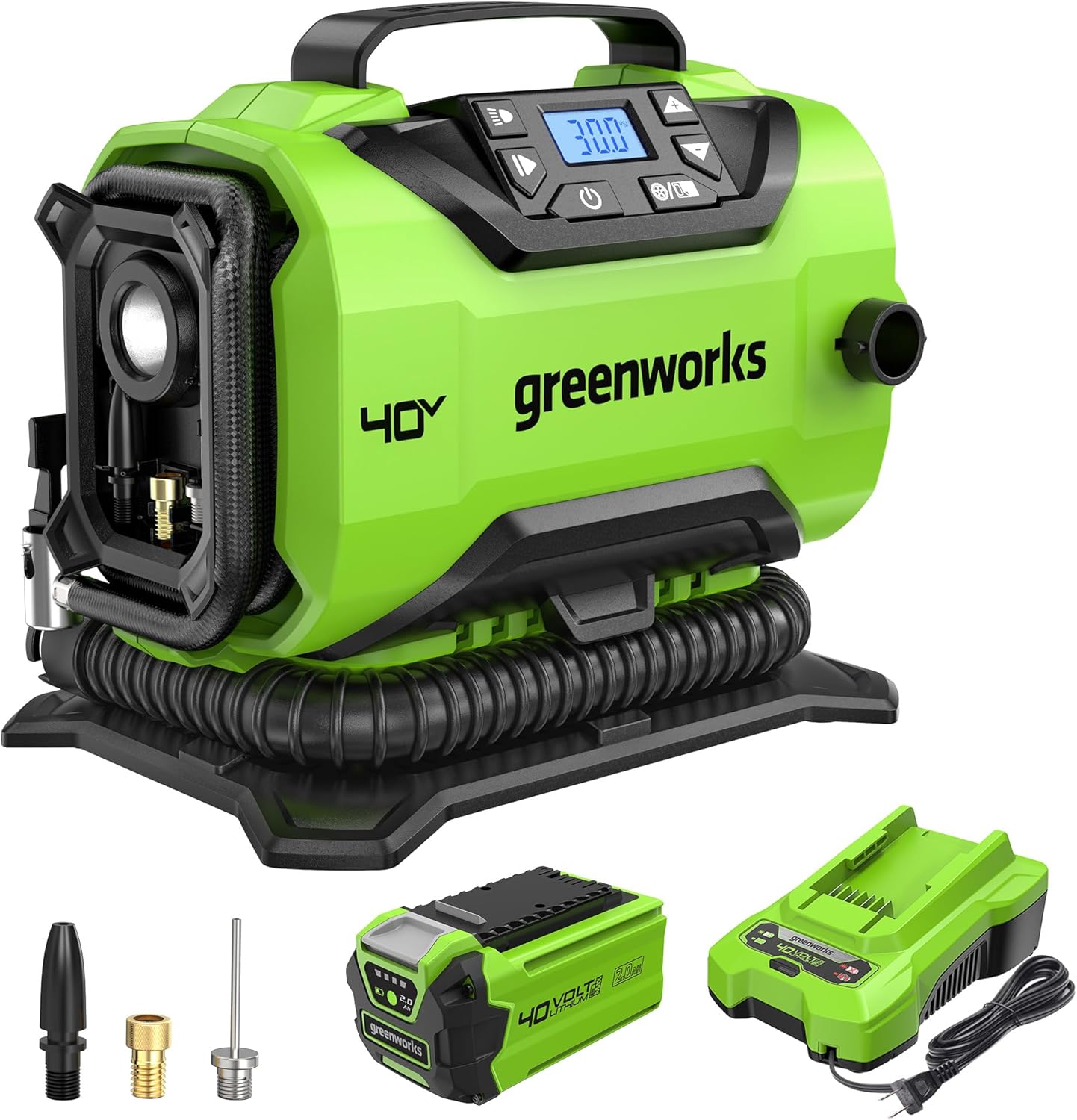 Greenworks 40V Tire Inflator: Cordless & Portable