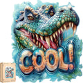 Wooden Puzzles for Adults 500 Pieces - Unique Crocodile Wood Jigsaw