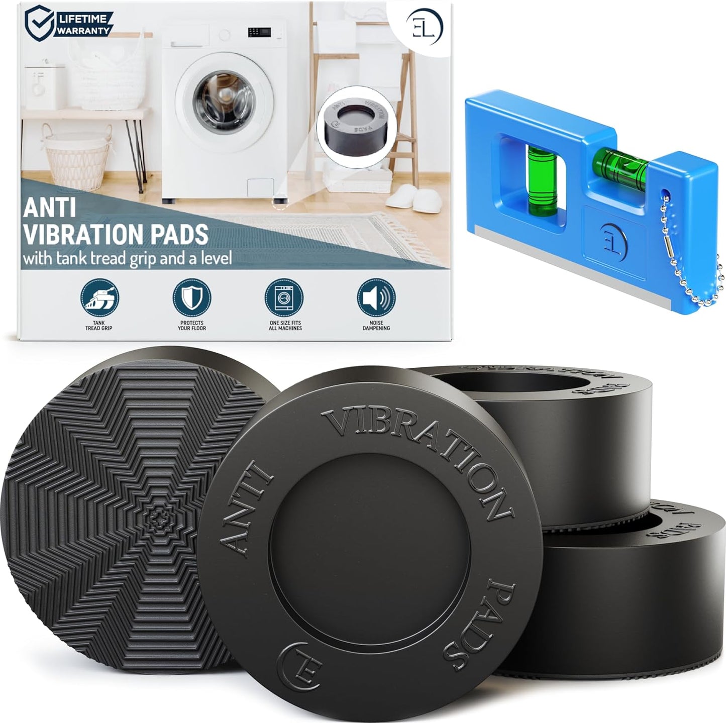 Vibration-Proof Washer Pads - Protect Floors & Silence Noise