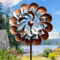 Metal Wind Spinner Outdoor Wind Sculptures for Yard - 84 in Adjustable