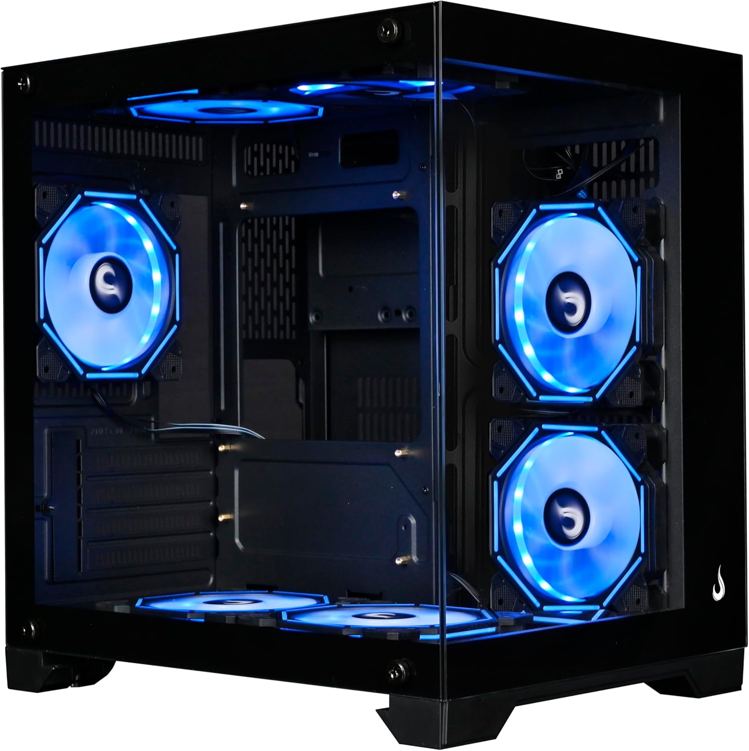 Compact Mini Tower Case with Tempered Glass for Gaming Setup