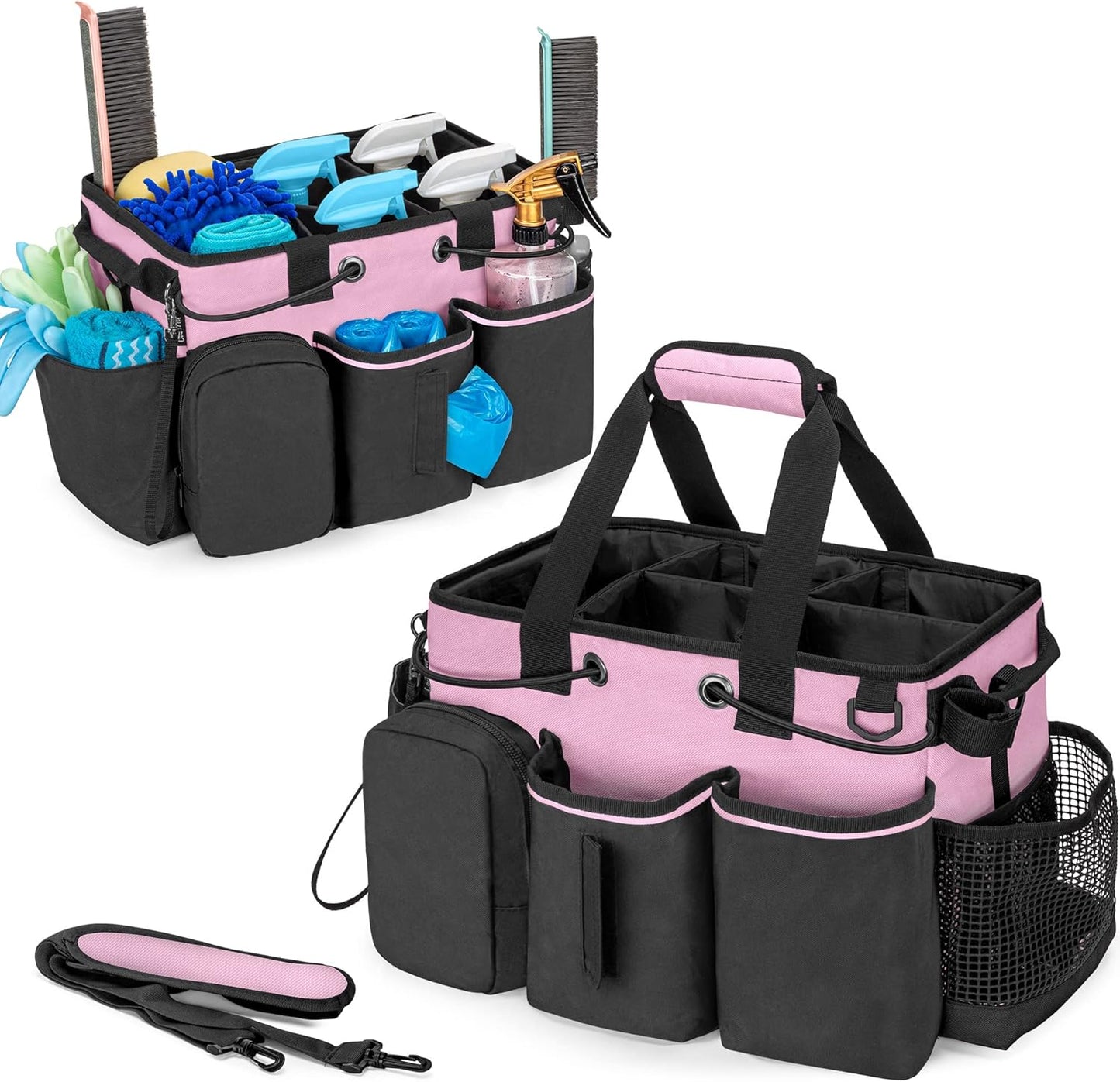 LoDrid Large Professional Cleaning Caddy with Detachable Divider
