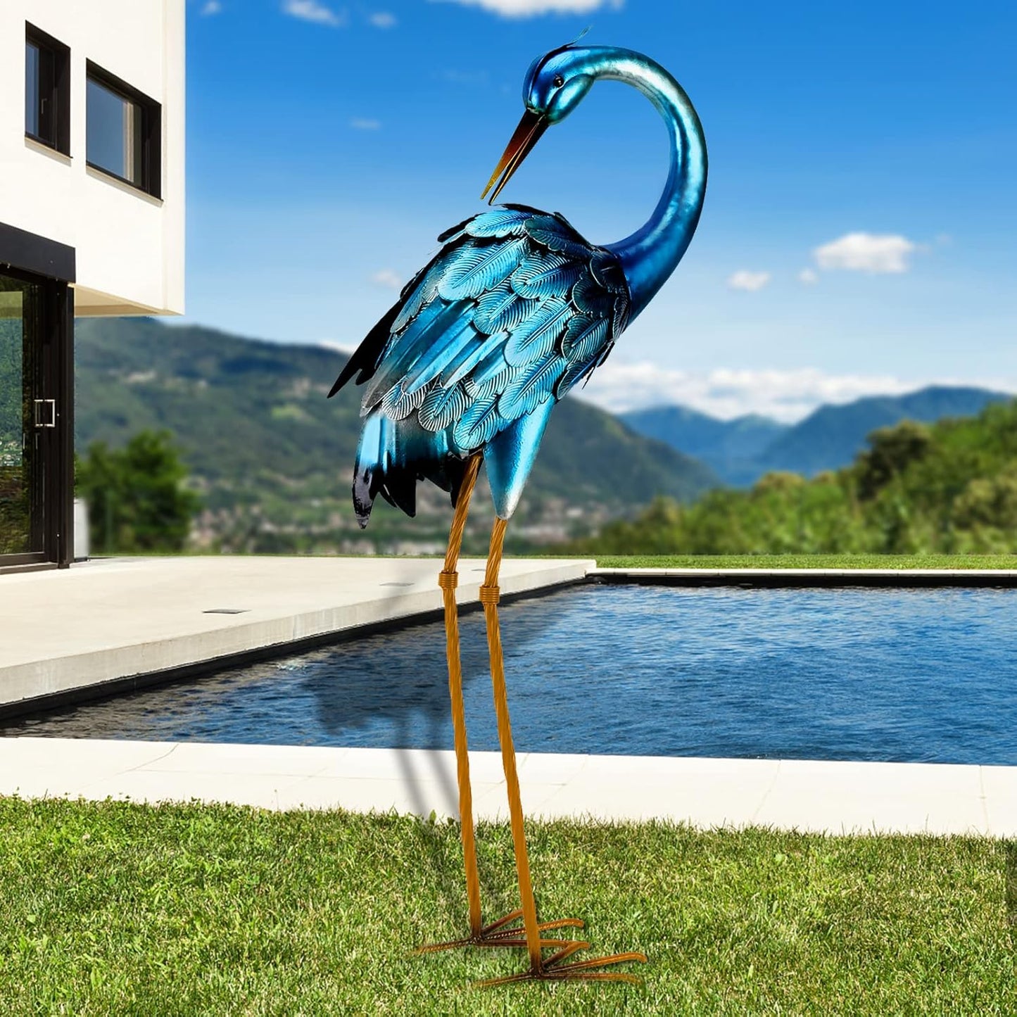 Chisheen Crane Garden Statues for Vibrant Outdoor Decor