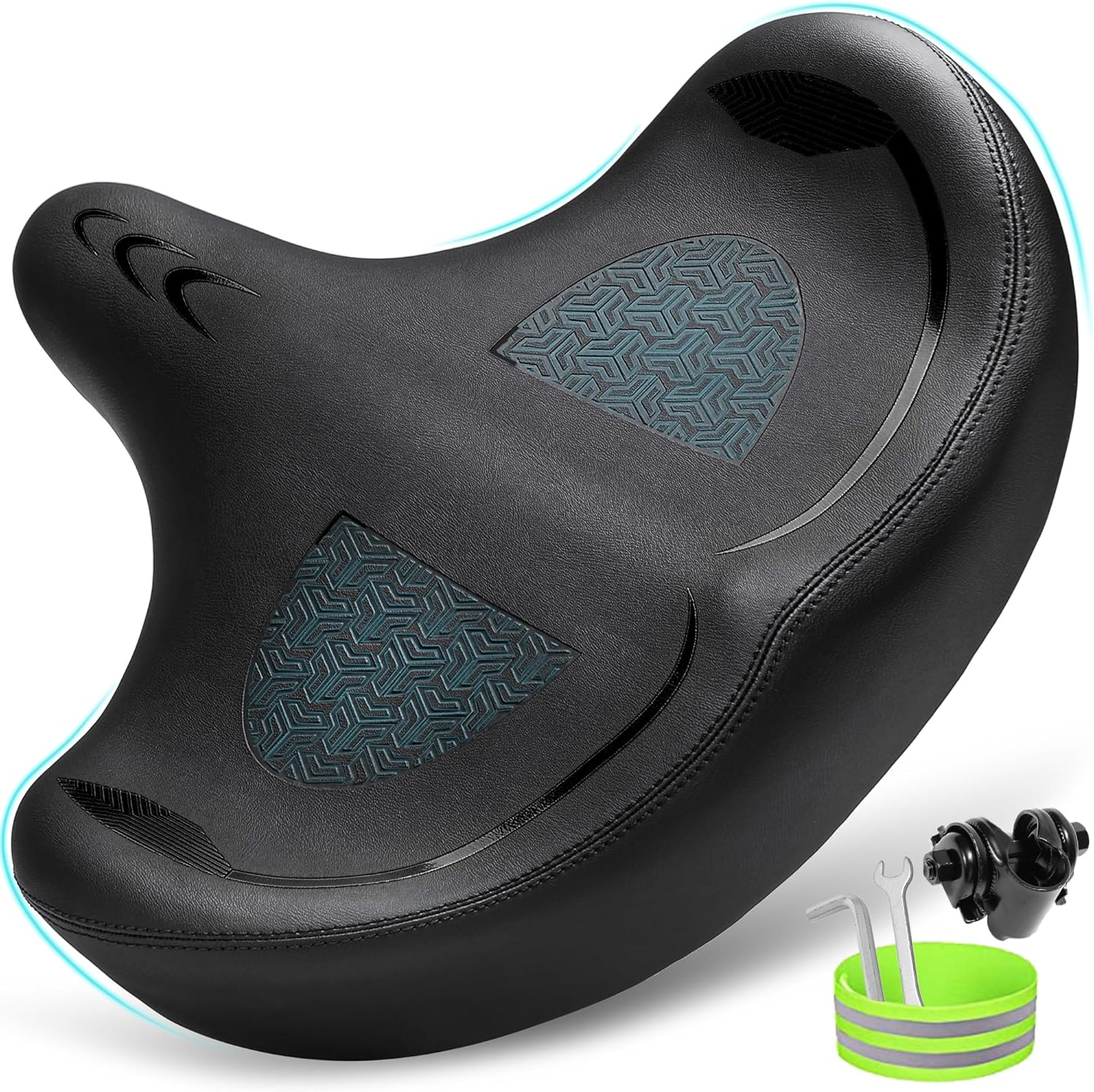 Oversized Bike Seat for Men & Women Comfort - Extra Wide Cushion