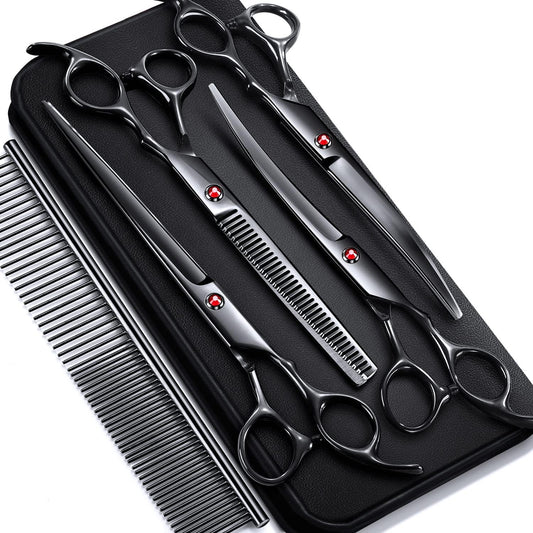 Professional Dog Grooming Scissors Set for Easy Pet Care