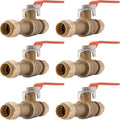 SharkBite 1/2 in Slip Ball Valve Pack of 6 - Push-Fit Shutoff Solution