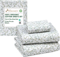 Twin XL Organic Cotton Sheets Percale Weave 3-Piece Set - Deep Pocket