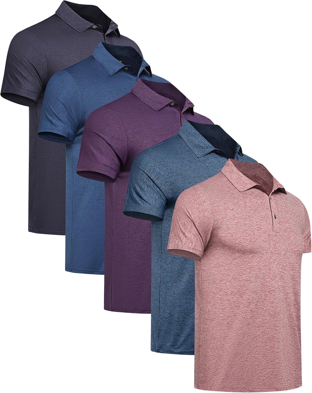 TELALEO Quick Dry Polo Shirts for Men - Performance Golf T Shirts