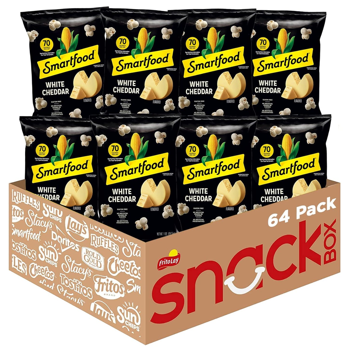 Smartfood Popcorn White Cheddar 1 Ounce Pack of 64 Bags