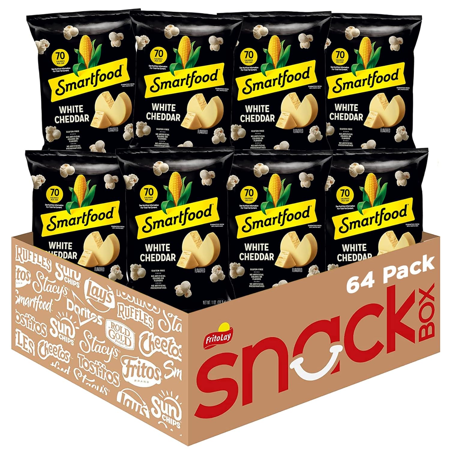 Smartfood Popcorn White Cheddar 1 Ounce Pack of 64 Bags