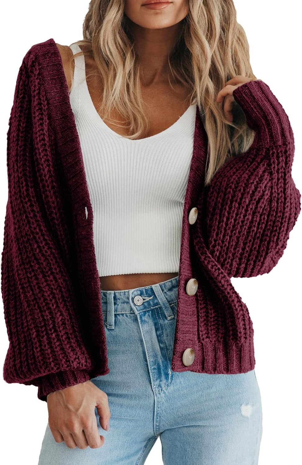 Chunky Knit Open Front Cardigan for Women - Stylish Comfort