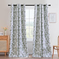 Blackout Curtains 96in Floral Panels Set - Thermal Insulated