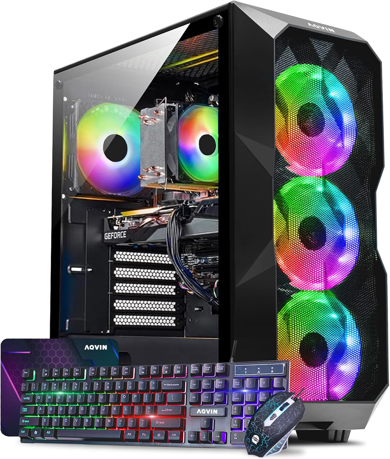 AQVIN Gaming PC: Ryzen 7 CPU, Radeon RX 580, 32GB RAM, 1TB SSD