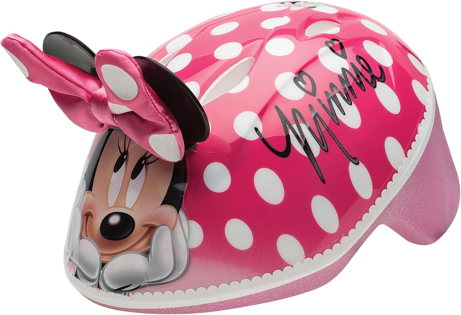 Disney Minnie Mouse Toddler Bike Helmet - 3D Minnie Me Protection!