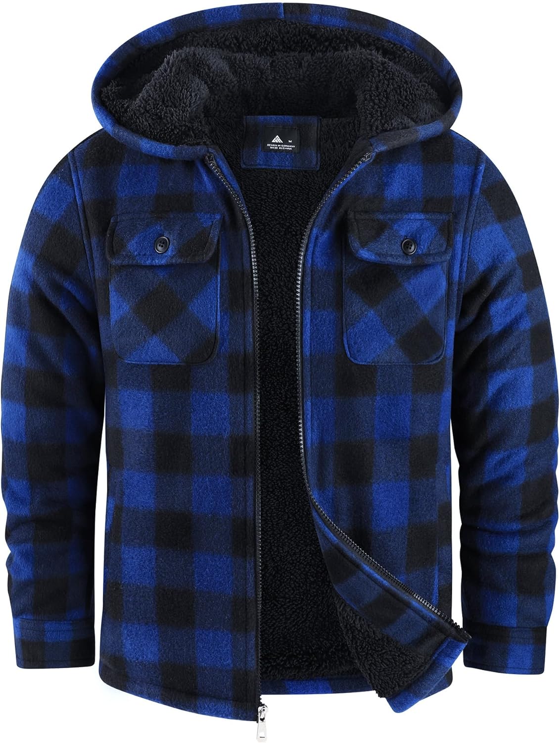 GEEK LIGHTING Boys Flannel Jacket Sherpa Lined for Winter Warmth
